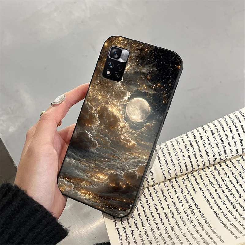 

Clound Moon Star Night Funda Phone Case For Xiaomi Redmi note 14 Pro 14 13 12 11 10 Pro 14S 12S 11S Redmi 14C 13C 10