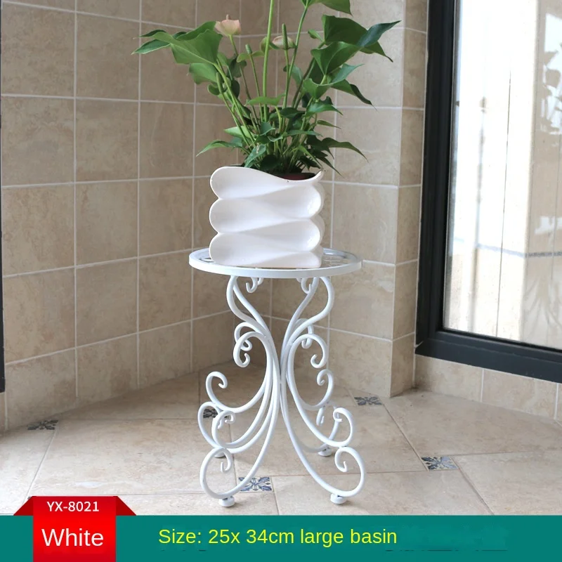 Creative Iron Floor Type Flower Rack Simple Living Room Green Pineapple Hanging Orchid Rack Flower Pot Rack Bonsai