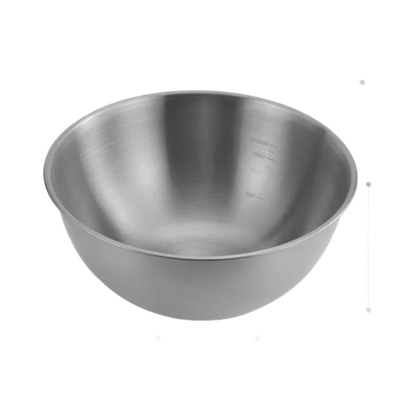 Silver Gold 304 Stainless Steel Measuring Bowl For Cold Noodles And Salads Stackable Polished Finish Kitchen Dining Plates