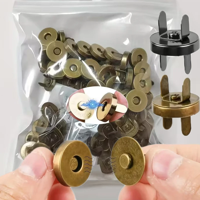 10sets 14/18mm Easy-Attach Magnetic Snap Buttons Multi-Color Pack for Sewing and Crafts Durable & Stylish Metal Fasteners