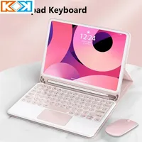 KOK Bluetooth Keyboard Tablet Case for Redmi Pad SE 11 2023 Funda Leather Detachable Magnetic Case with Mouse Build-in Pencil Ho