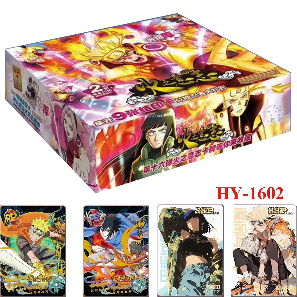 

Little Dinosaur Naruto Hy-1602 Flash Ssp PR Collection Card Tcg Booster Box Uzumaki Uchiha Sasuke Game Cards For Children Gift