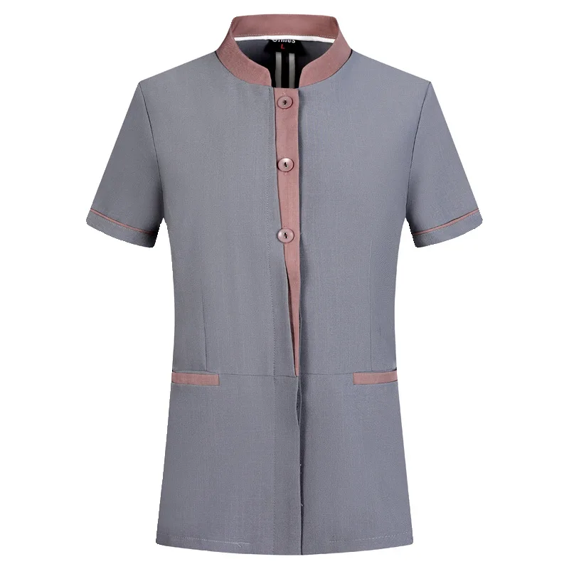 호텔 객실 청소원 유니폼 프로퍼티 호텔 몰 공공장소 위생 작업자 유니폼 여름 짧은 소매