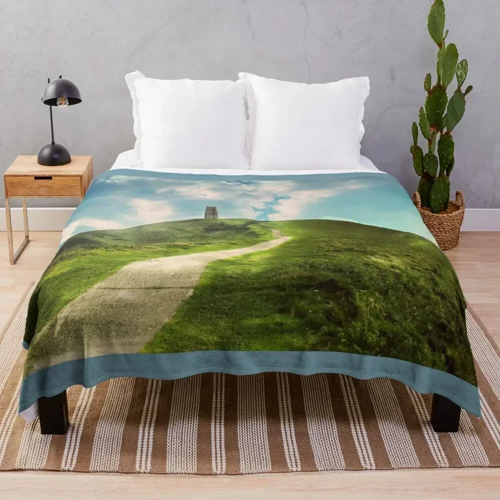 

Glastonbury Tor Throw Blanket Stylish Couch Blanket for Home Living Room