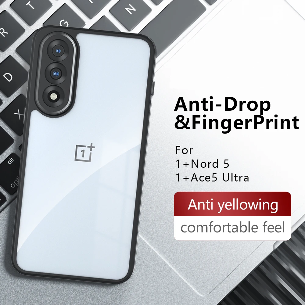Clear Case For OnePlus Nord 5 Cover OnePlus Nord 5 Fundas Coque Hard PC Camera Protector Shockproof Back Case OnePlus Nord 5
