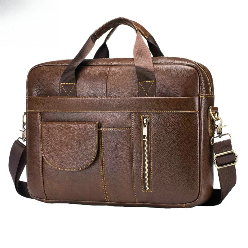 new-retro-men's-genuine-leather-briefcase-for-business-men-top-layer-of-cowhide-crossbody-single-shoulder-laptop-bag