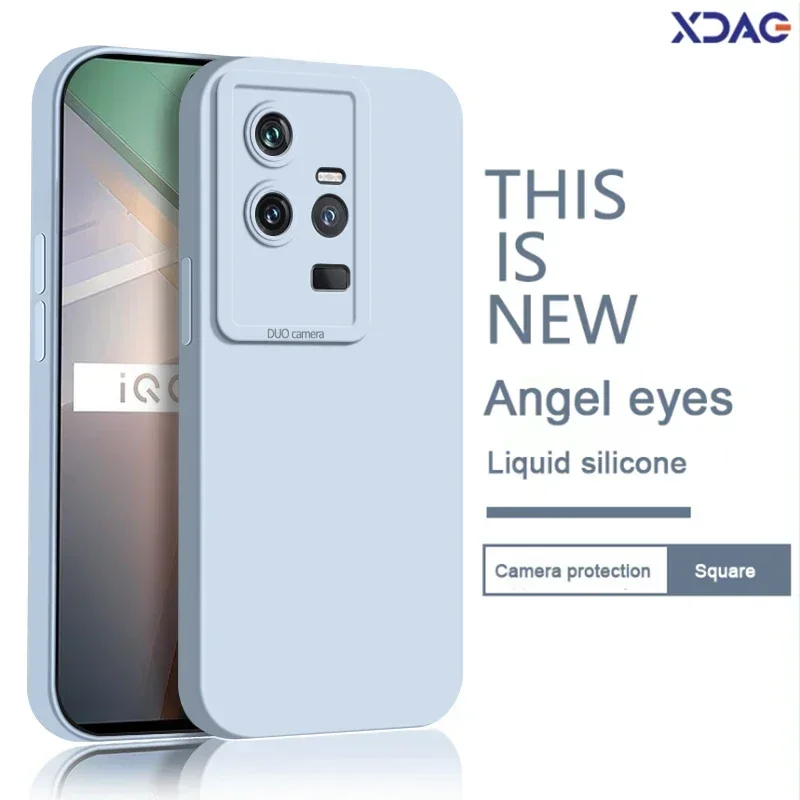 

Solid Lens Protection Phone Case for VIVO iQOO 11 Pro 11S 11Pro 5G Angel Eyes Soft Liquid Silicone Dual Layer Luxury Back Covers