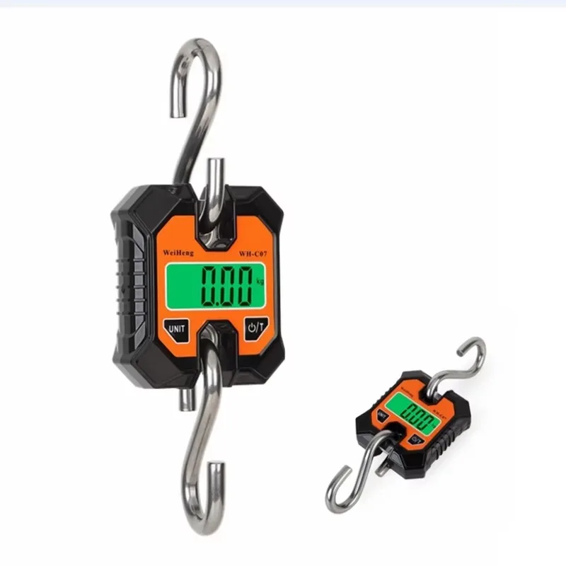 Portable Micro Crane Scale 0.1-100KG LCD Industrial Detachable Hook Scale Agricultural Heavy Duty Hanging Weight Balance Tool