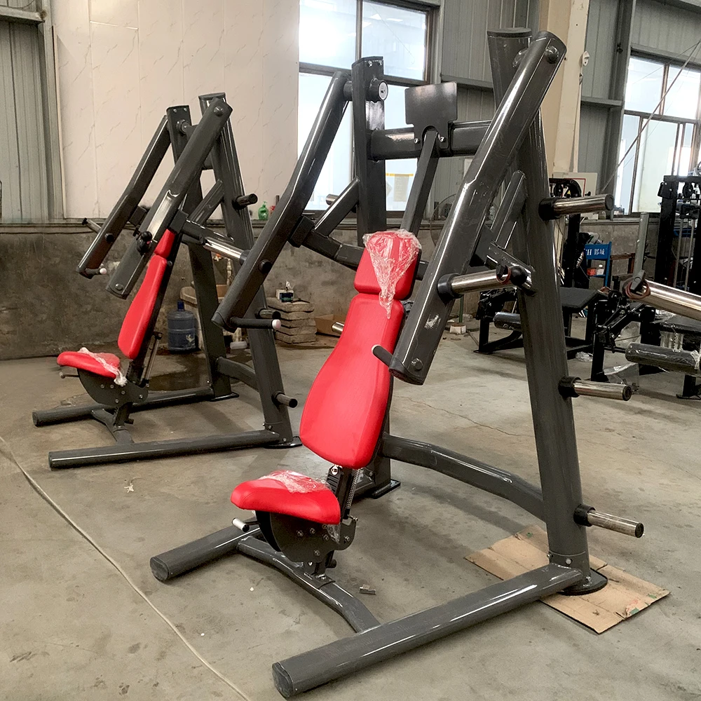 Equipo de Fitness profesional, prensa de pecho cargada con placa, entrenamiento de fuerza comercial, máquina de prensa de pecho sentada para gimnasio