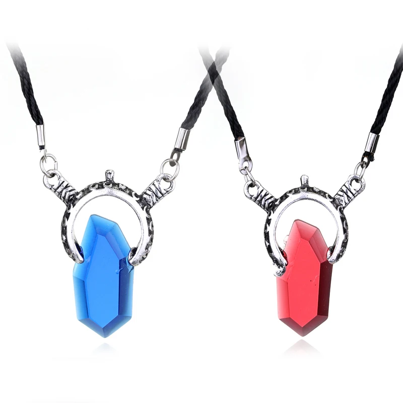 DMC Devil Maycry Pendant Necklace Devil Hunter Dante Perfect Amulet Red Crystal Necklaces for Women Men Choker Jewelry