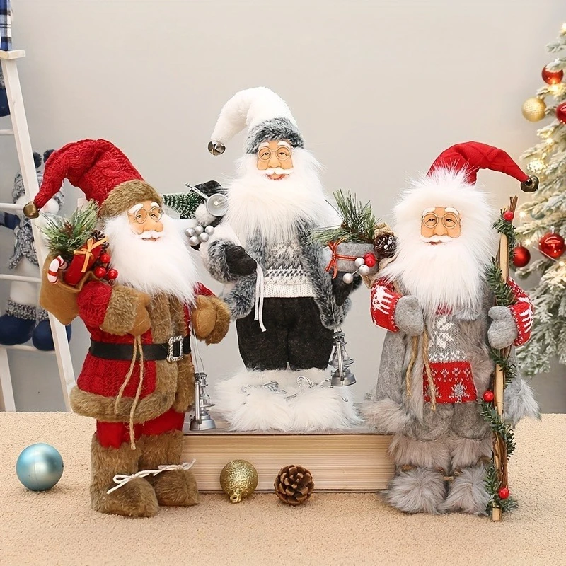 Santa Claus ornaments, window displays, holiday parties, Christmas tree decorations, Christmas gifts, birthday gifts