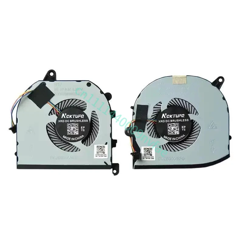 Ventilateur de refroidissement CPU + GPU de remplacement pour ordinateur portable DELL XPS15 9560 Precision 5520 Series 0VJ2HC 0TK9J1 0.2