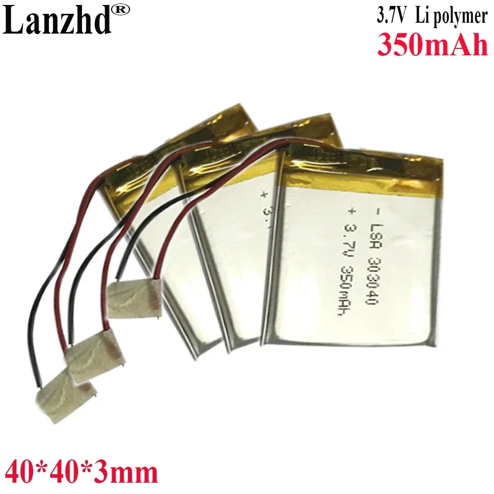 3.7V Li Polymer Batteries 350mAh Soft package battery For Beauty instrument PDA Palm blue tooth digital 303040 40*30*3mm