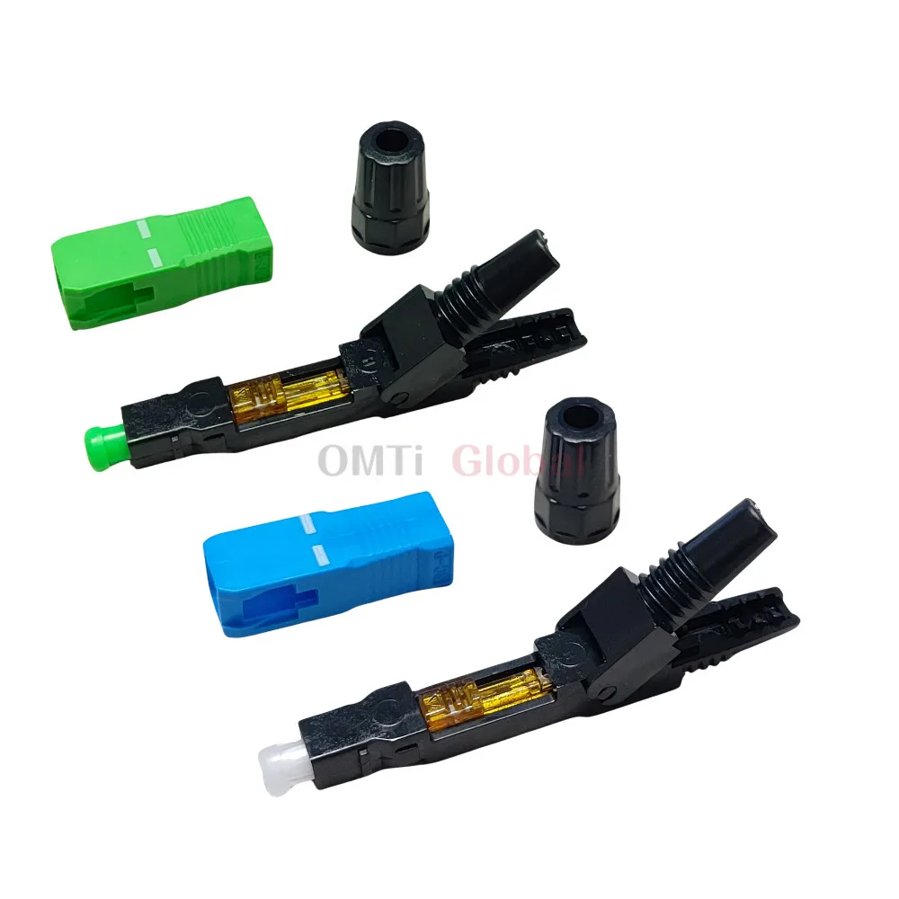 OMTiG Fiber Optic 10PCS SC UPC APC Cold Connector FTTH Embedded  Field Assembly Fast Connector  SC APC SM Quick