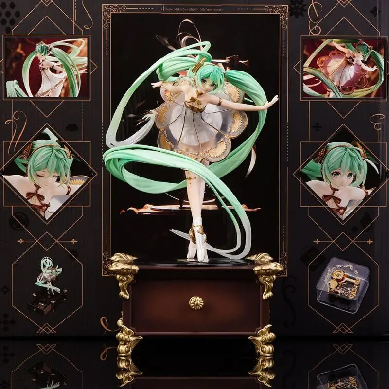 

Hatsune Miku Cartoon Cute 5Th Anniversary Symphony Music Box Ornament Anime Figure Model Toys for Girls Birthday Toys Hobbies