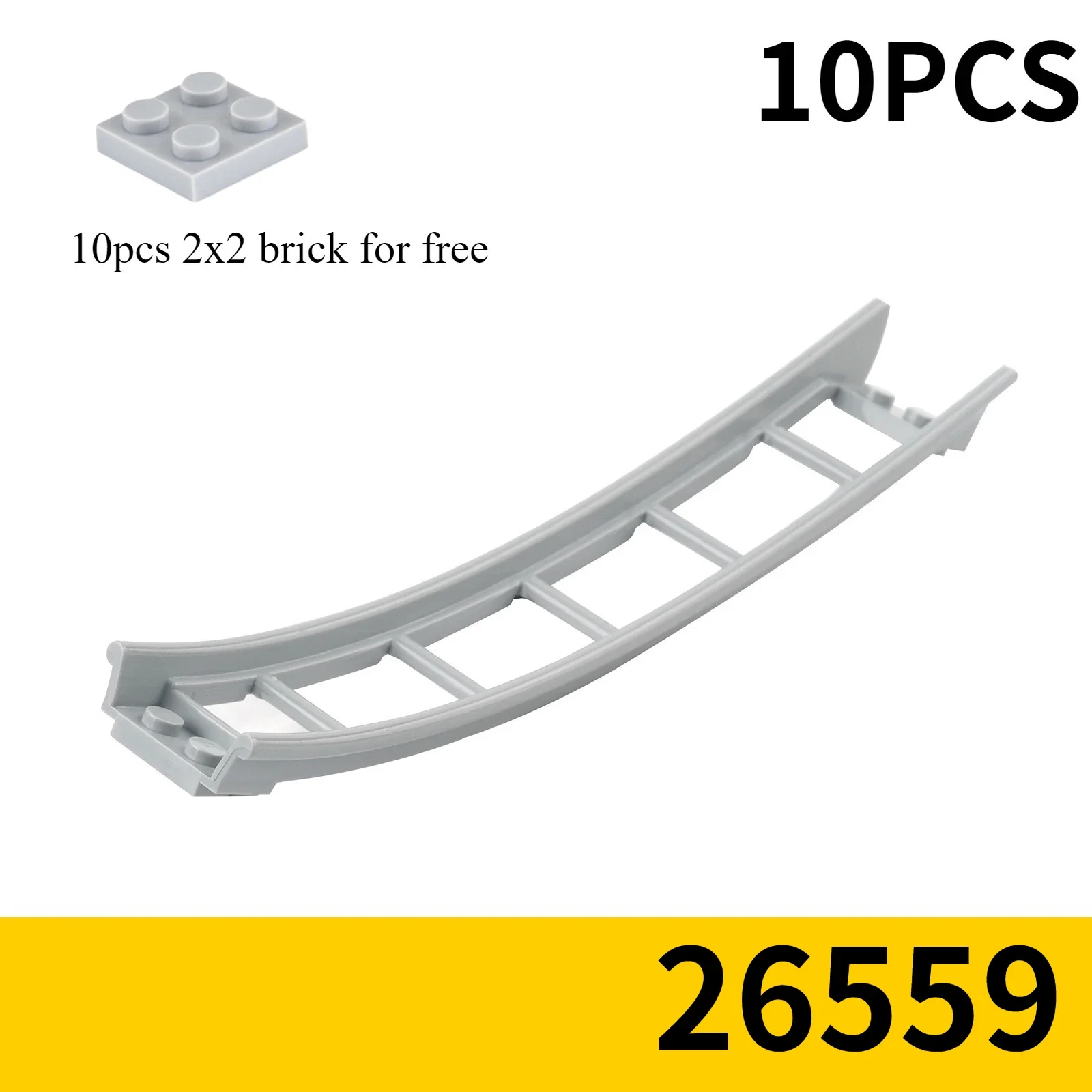 10 STKS Track Achtbaan Spoorweg Stad Trein Technisch Deel Bouwstenen Cadeau voor Kinderen Compatibel Leduo 26022 25059 25061