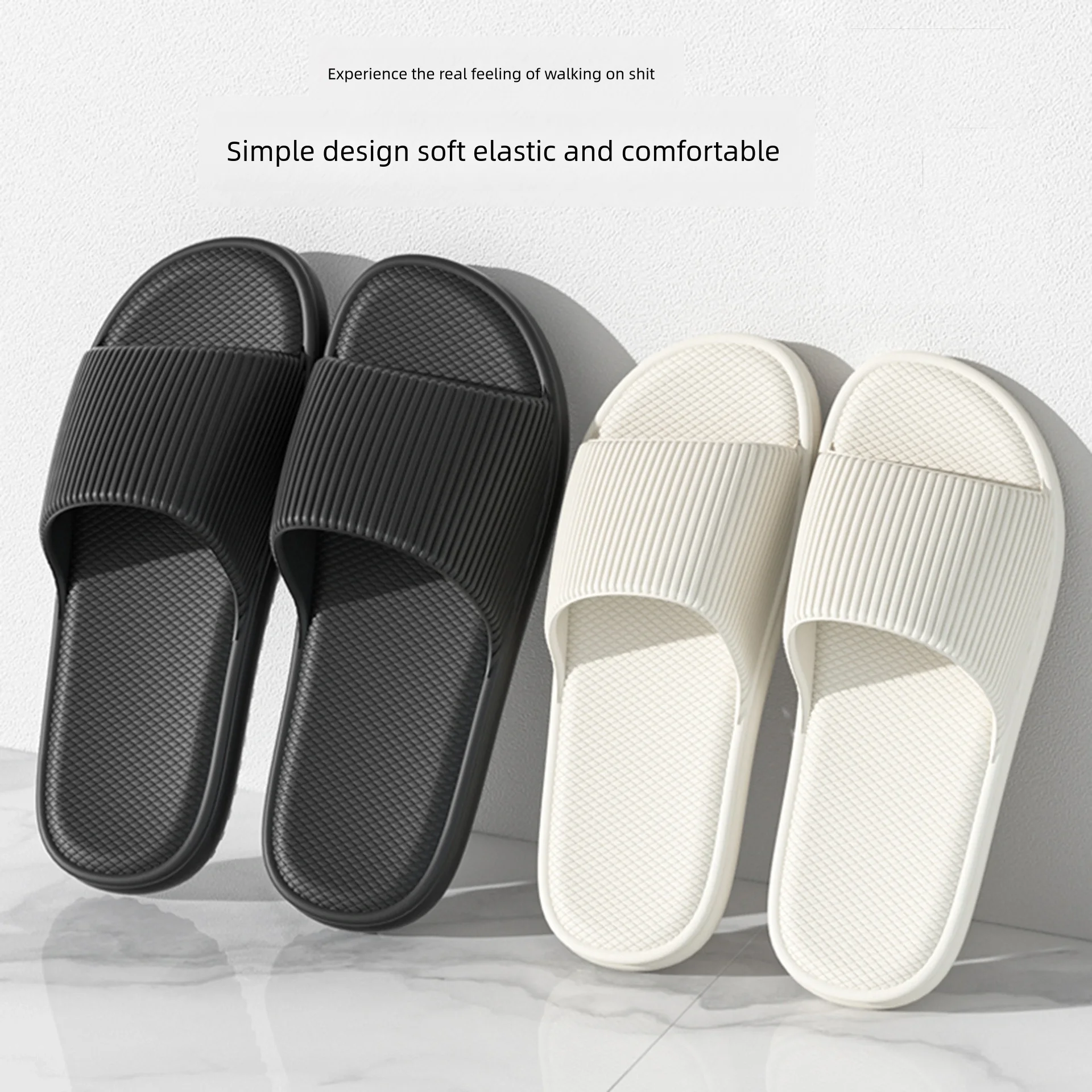 New Classic Patten Men Bathroom Home Slippers Fashion Soft Sole EVA Comfort Indoor Sandals Non-Slip Flip Flop Women Slippers