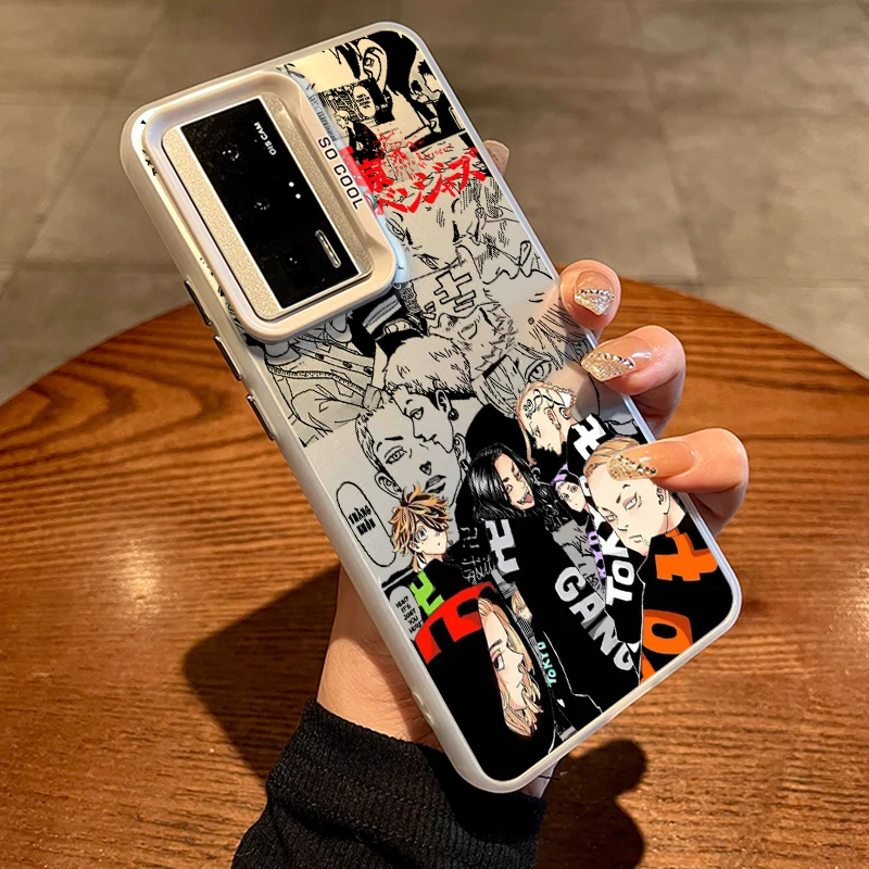 Tokyo Revengers Cartoon Luxury For Redmi Note 13 12 12S 11 11S 11E 10 10T 10S 9C 9T Pro Plus Max Lite 5G Colorful Silver Funda