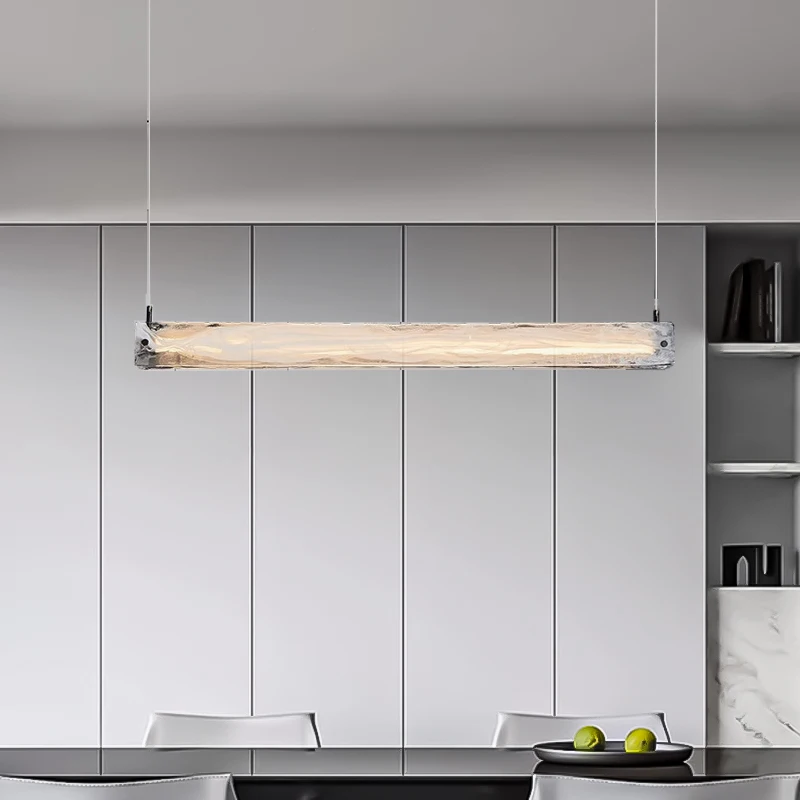 Nordic Pendant Light Kitchen Island Ceiling Hanging Lamp For Dining Room Or Restaurant Glass Chandelier Long Strip.