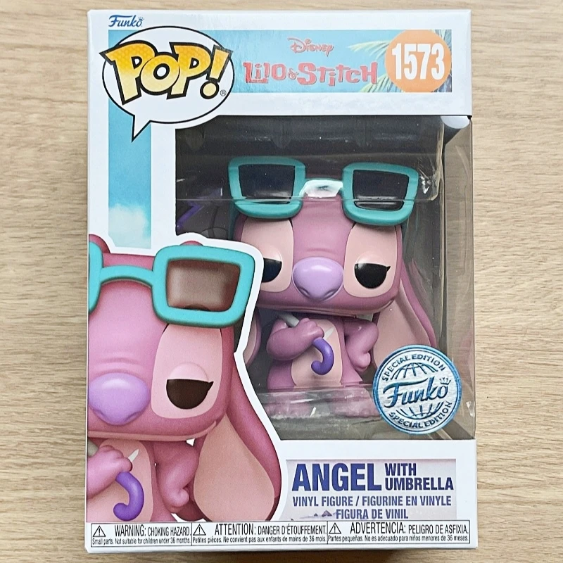 Funko Pop! Disney Lilo & Stitch Angel with Umbrella #1573 Special Edition Vinyl Figure Collectible Model Desktop Ornament Gift