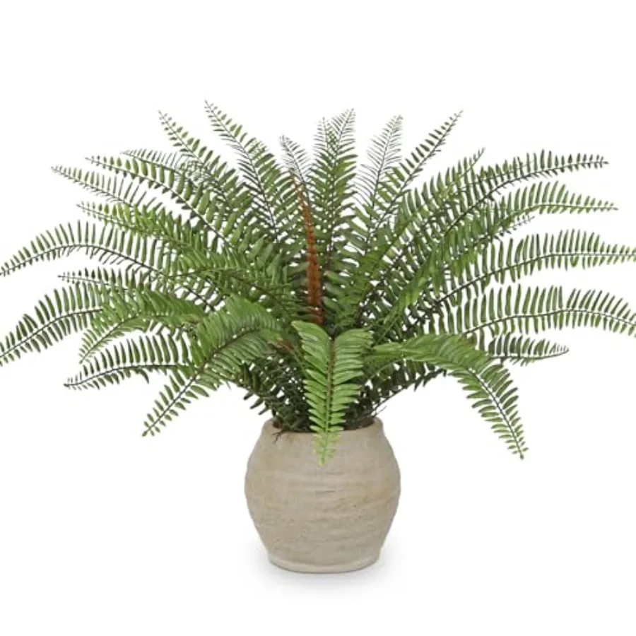 

Искусственный папоротник Бостонский в деревенском терракотовом горшке, 15,7 дюйма, имитация папоротника, искусственная зелень в горшке, искусственные растения для дома, офиса, комнаты K