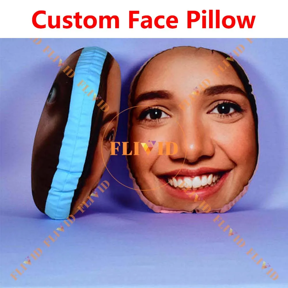 Hot Funny Woman Head Pillow,Customized 3D Human/ Animal Face Pillows,Personalized Pillow,Pet Loss Memorial Gift,Pet Lover Gift