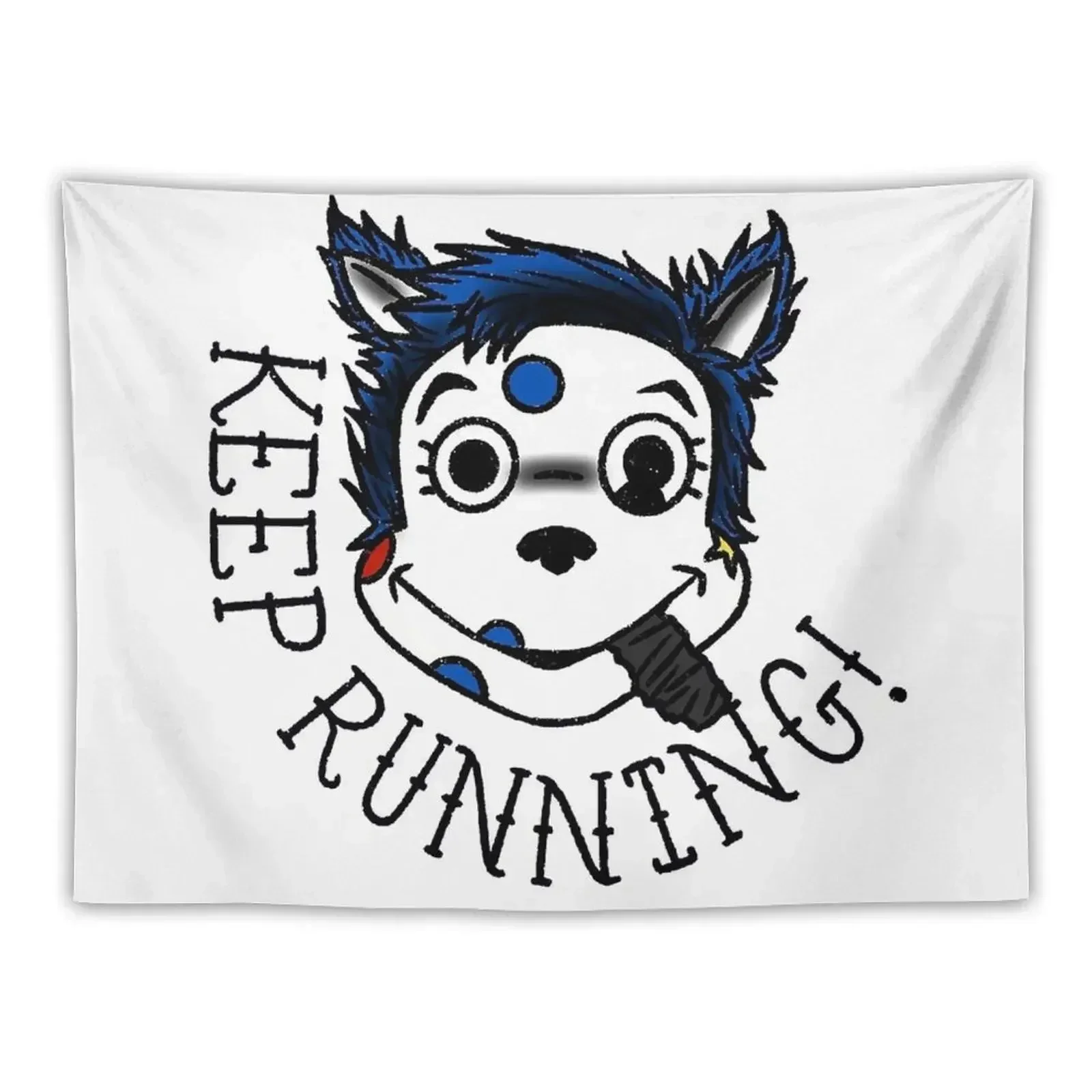 

Keep Running! Tapestry Art Mural Cute Room Things Home Decorations Aesthetic Tapestry