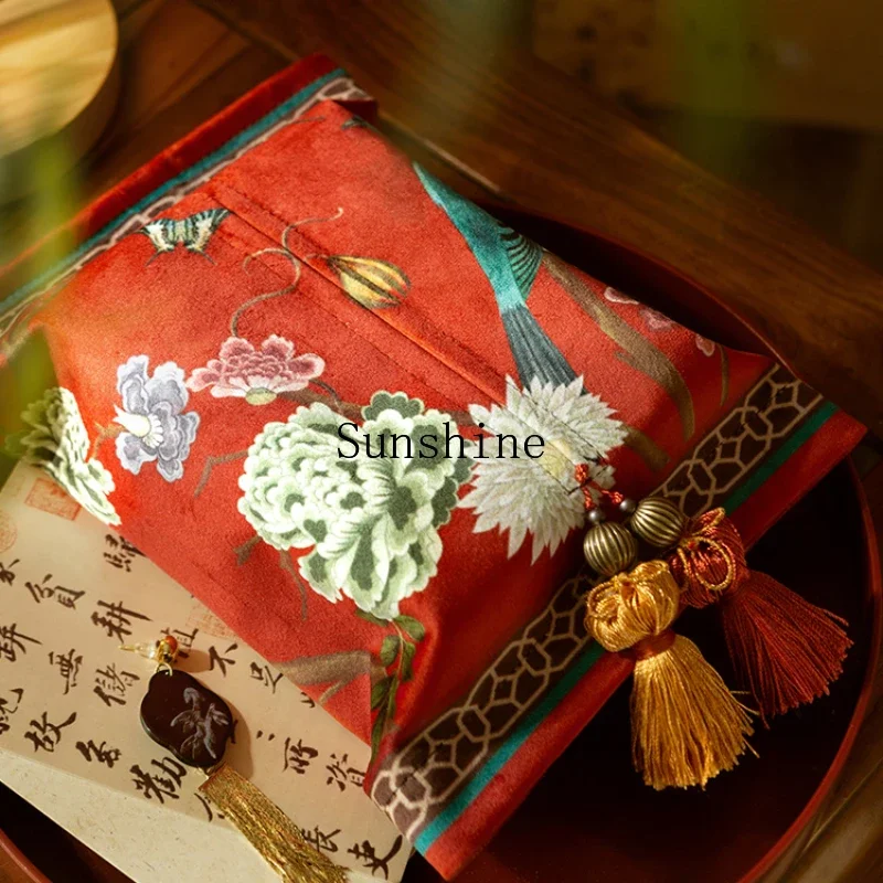 Knot color festive coffee table dining table pumping carton bedroom bedside table pumping box splendid Chinese year