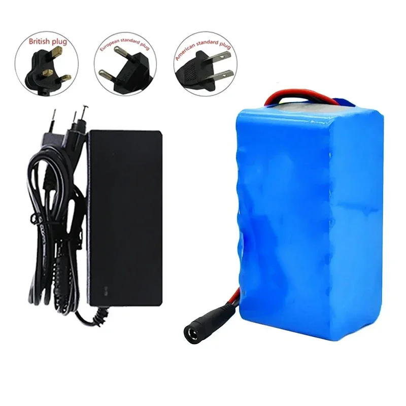 7S3P Li-ion Battery Pack  29.4V 14Ah with 20A Balanced BMS for Electric Bicycle Scooter Power Wheelchair +2A Charger