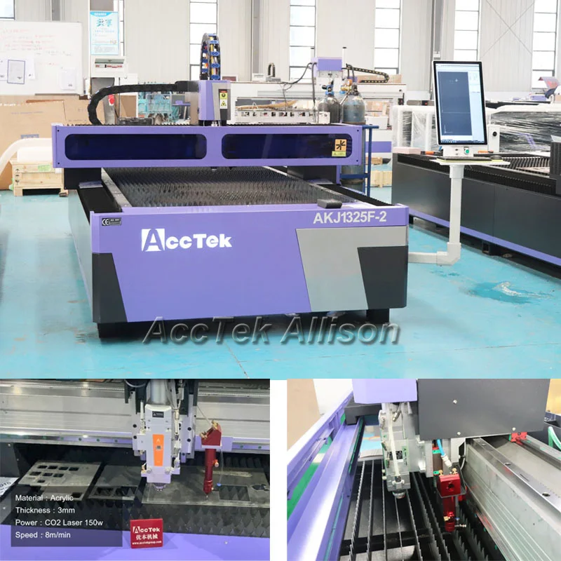 Cortador do laser da fibra do MDF com 2 cabeças, aço do metal e metaloide, 1500W combinado com o Co2 90W 150W