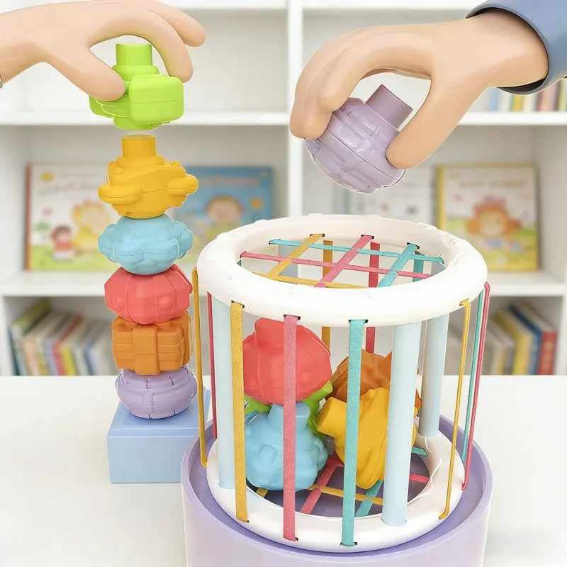 

Baby Colorful Shape Blocks Child Bebe Montessori Learning Educational Toys Sorting Game Birth Gift Exercise Kids Hands Abilities