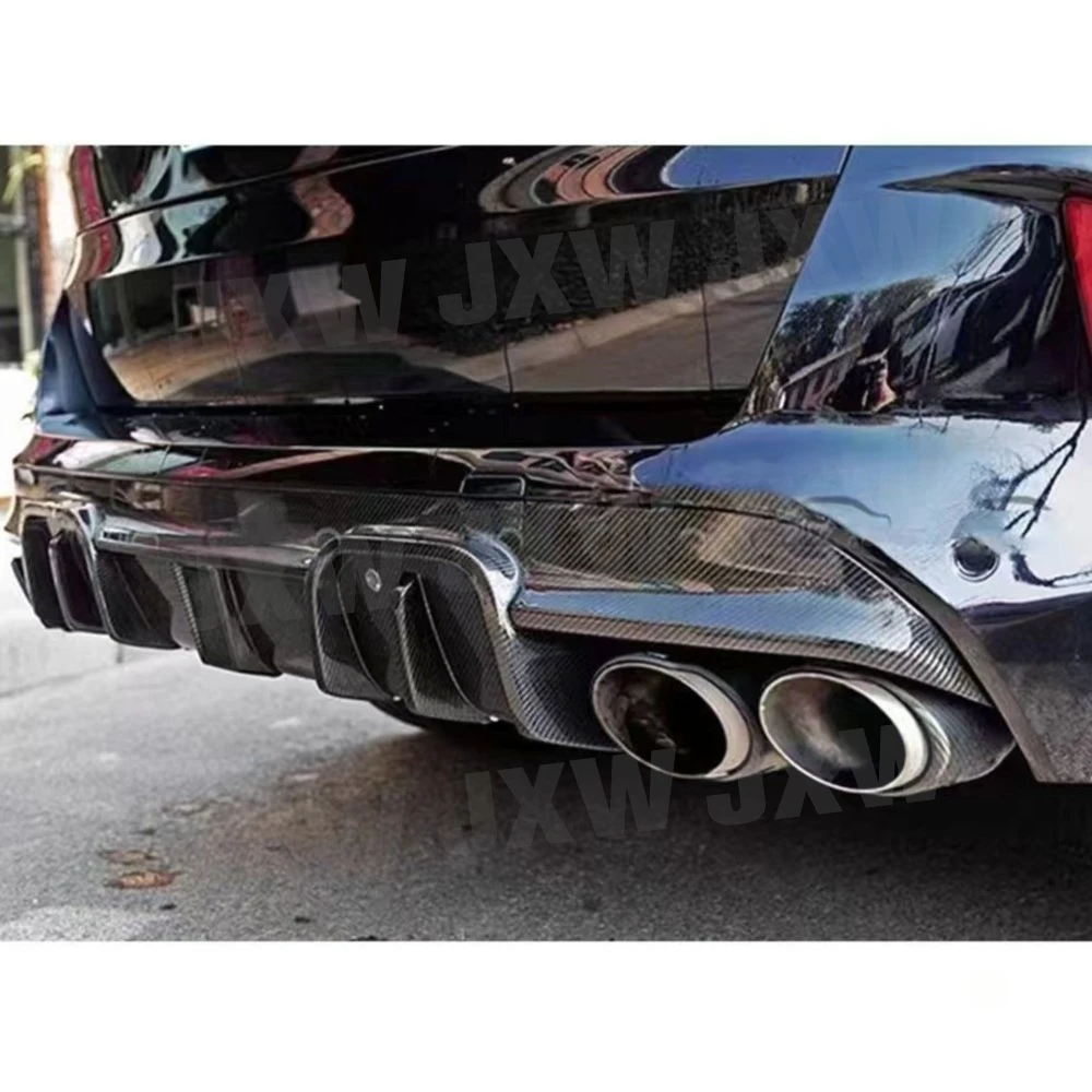 JXWANCF ألياف الكربون الجافة سيارة شفة خلفية الناشر المفسد المصد الخلفي تمديد M Stlye FRP لسيارات BMW F95 X5M F96 X6M 2020-2024 #3