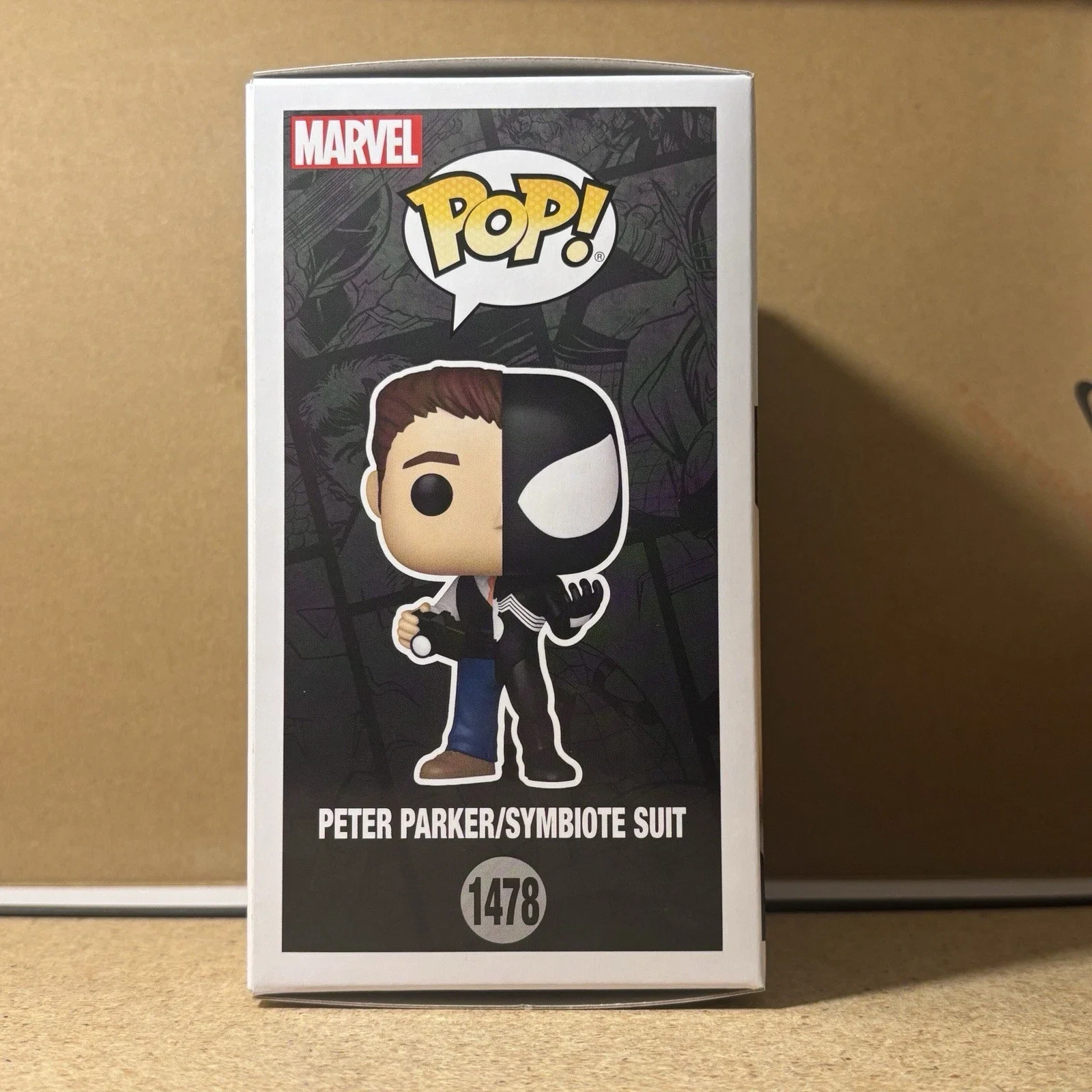 

Marvel Figures Peter Parker/Symbiote Suit #1478 Funko Pop Vinyl Figure Collectible Decoration Limited Edition Model Toy Gift