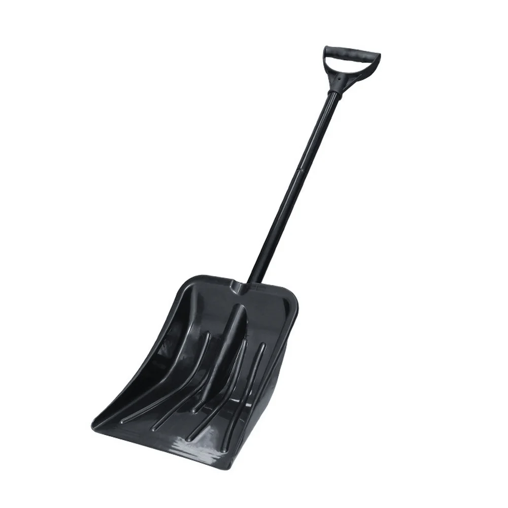 Winter Snow Shovel with Wide Reinforced Edge D-Shaped Handle Removable Design for Vehicle Storage ABS Aluminum Alloy