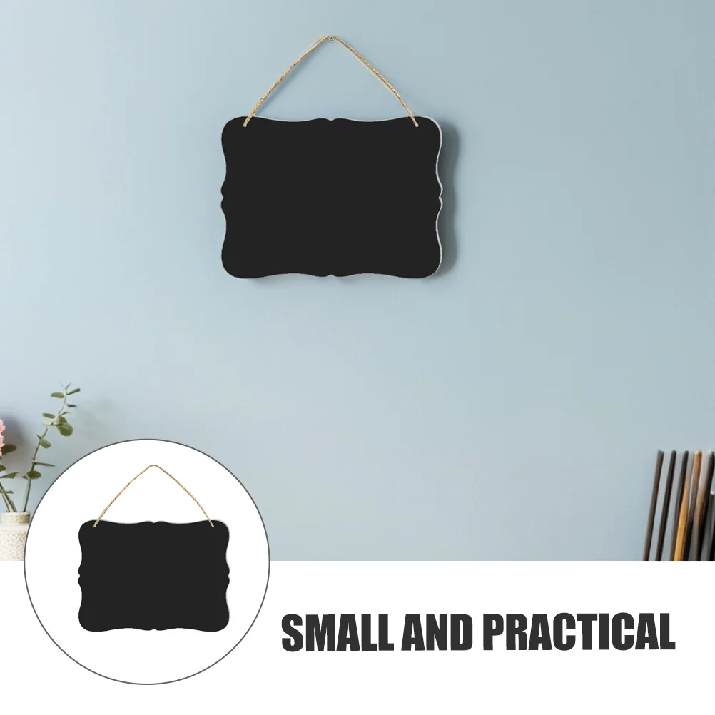 Double Sided Chalkboard Sign Reusable Message Board with Hanging Rope for Notice Wall Decor Display in Kitchen Office 160207