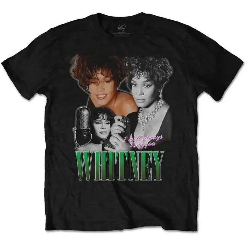 Whitney Houston Always Love You Homage T Shirt Black New