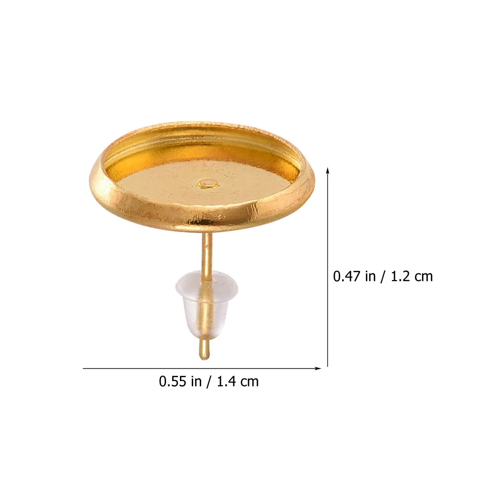 

30Sets Earring Base Blanks Stud Post Cup Bezel Tray for DIY Earrings Handmade Jewelry Accessories Replacement Parts