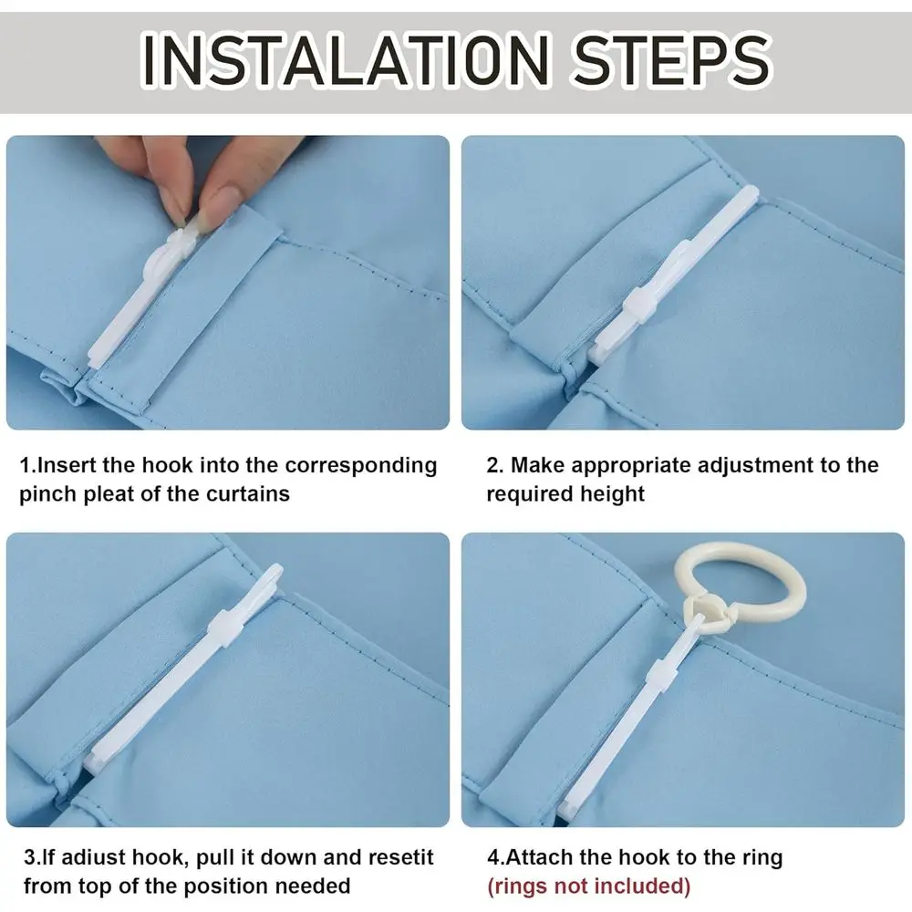 120 plafond-tot-vloer verduisteringsgordijnen, lichtblauw met plooien, 40 breed x 120 lang, thermisch geïsoleerde panelen voor woonkamer