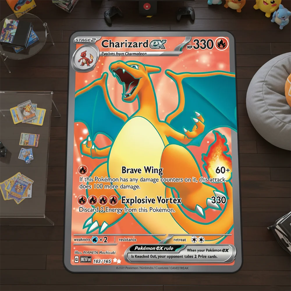 Anime Pokemon Card Charizard E - Gaming Accessories For Kids Room recensie en prijs