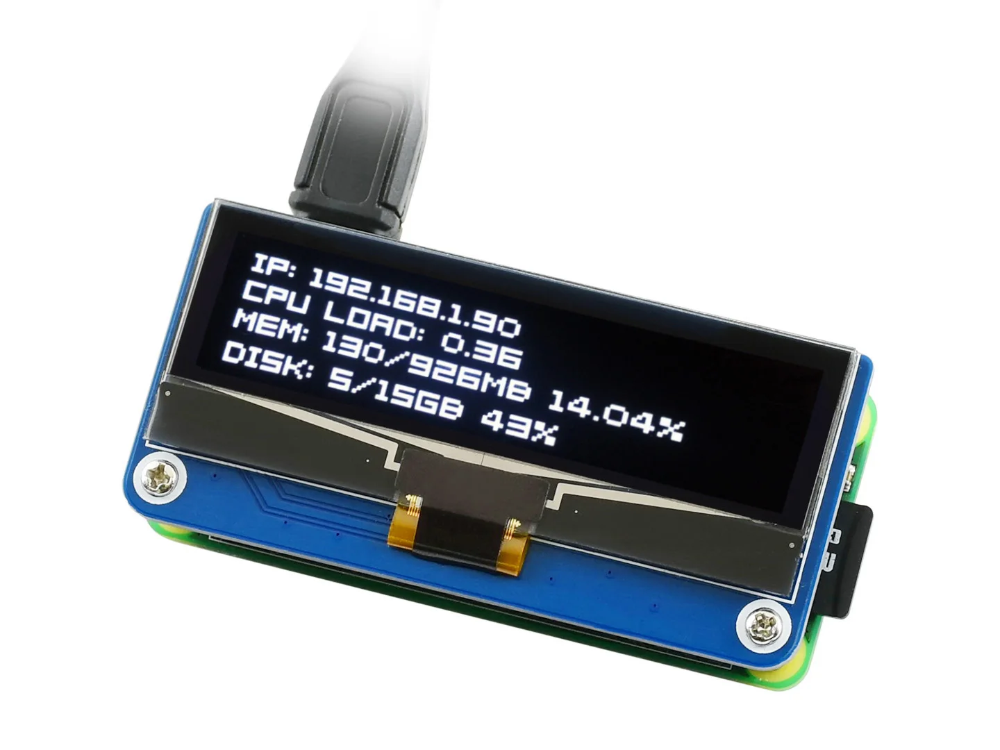 قبعة Raspberry Pi 2.23 بوصة OLED - شاشة 128x32، SSD1305، SPI/I2C لـ Pi/Arduino/STM32 #3