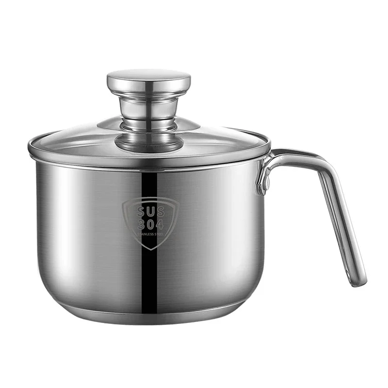 304 stainless steel thickened soup pots Instant noodle pot Baby and baby complementary food Small pot 14/16cm Mini Milk Pots