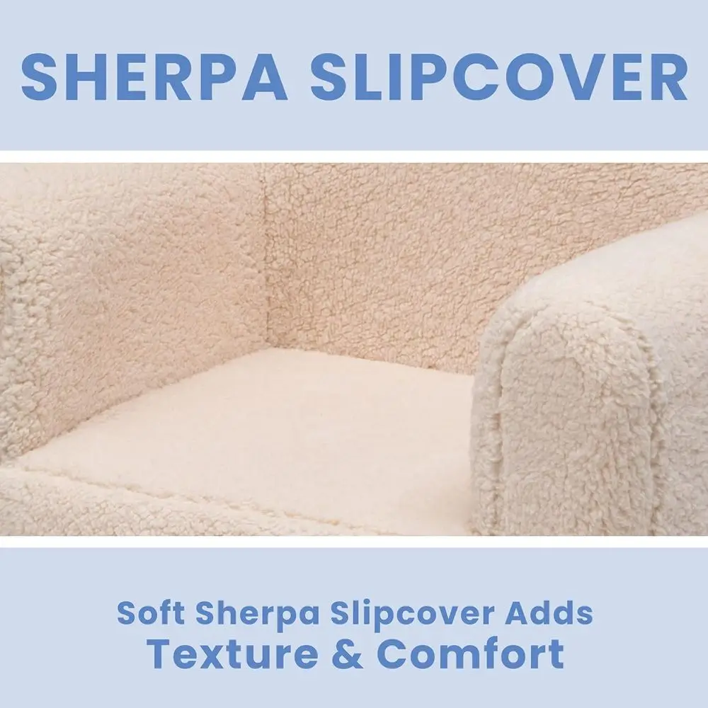 Cream Cozee Upholstered Sherpa Chair