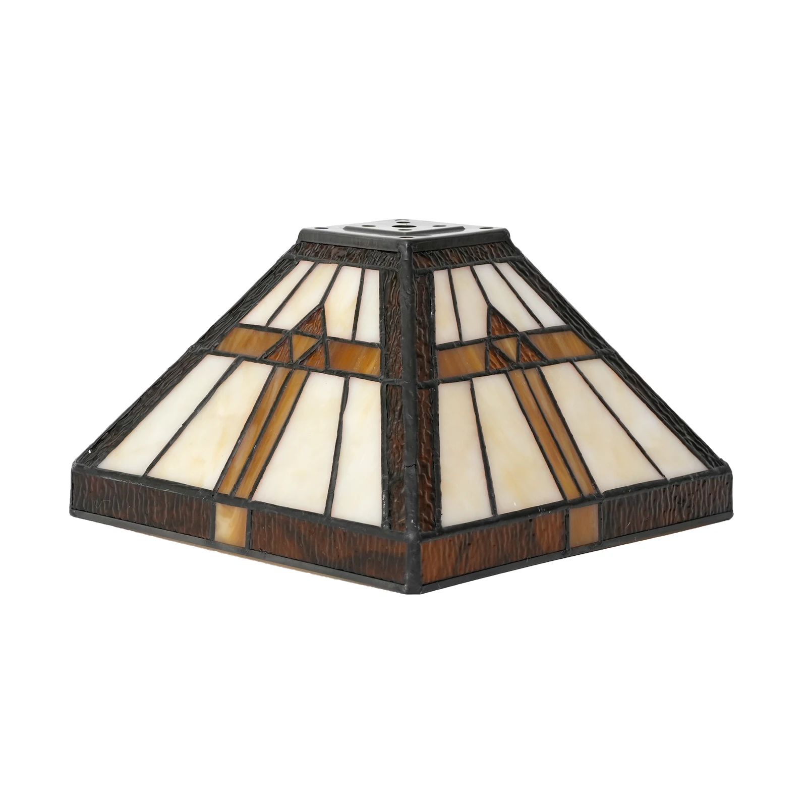 

Прямоугольный абажур из витражного стекла в стиле миссия, подходит для стола, подвески, торшеров, винтажного квадратного абажура