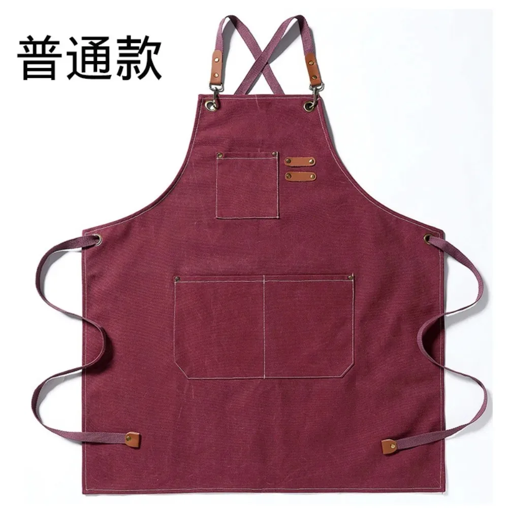 

Thick Denim Waist Apron Heavyweight Cotton Canvas for Kitchen Home Milk Tea Shop Work