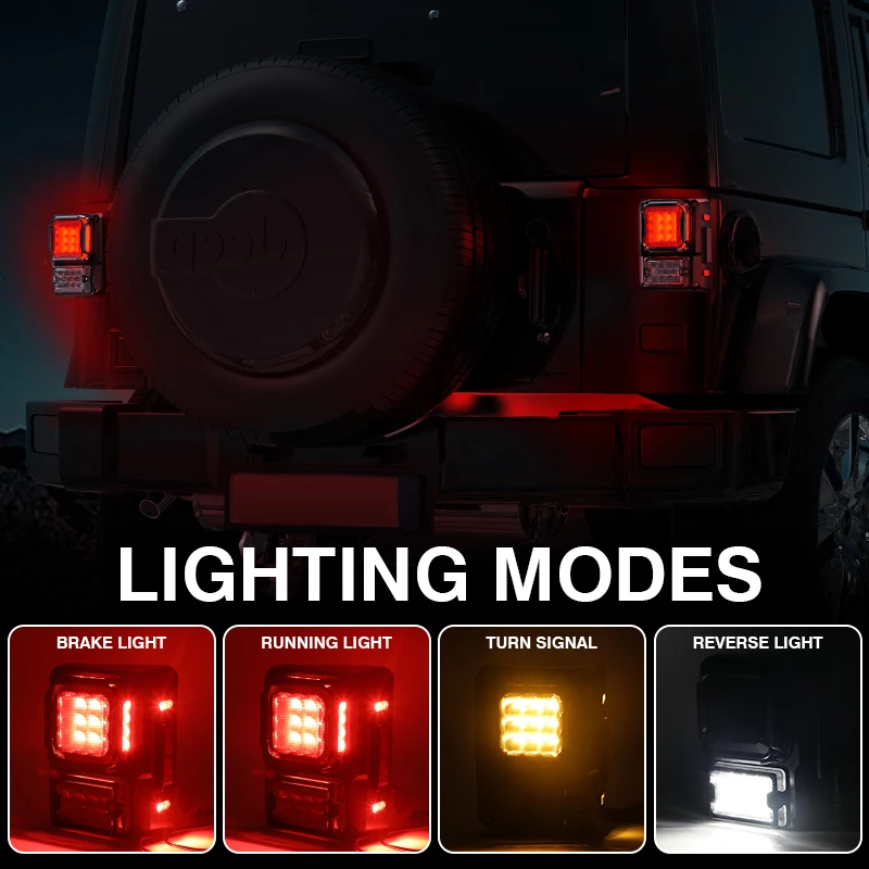 LED Tail Light Assembly For Jeep Wrangler JK 2007-2017 2 / 4 Door LED Reverse/Brake Lights Signal Lamp EU/US Spec Running Lights