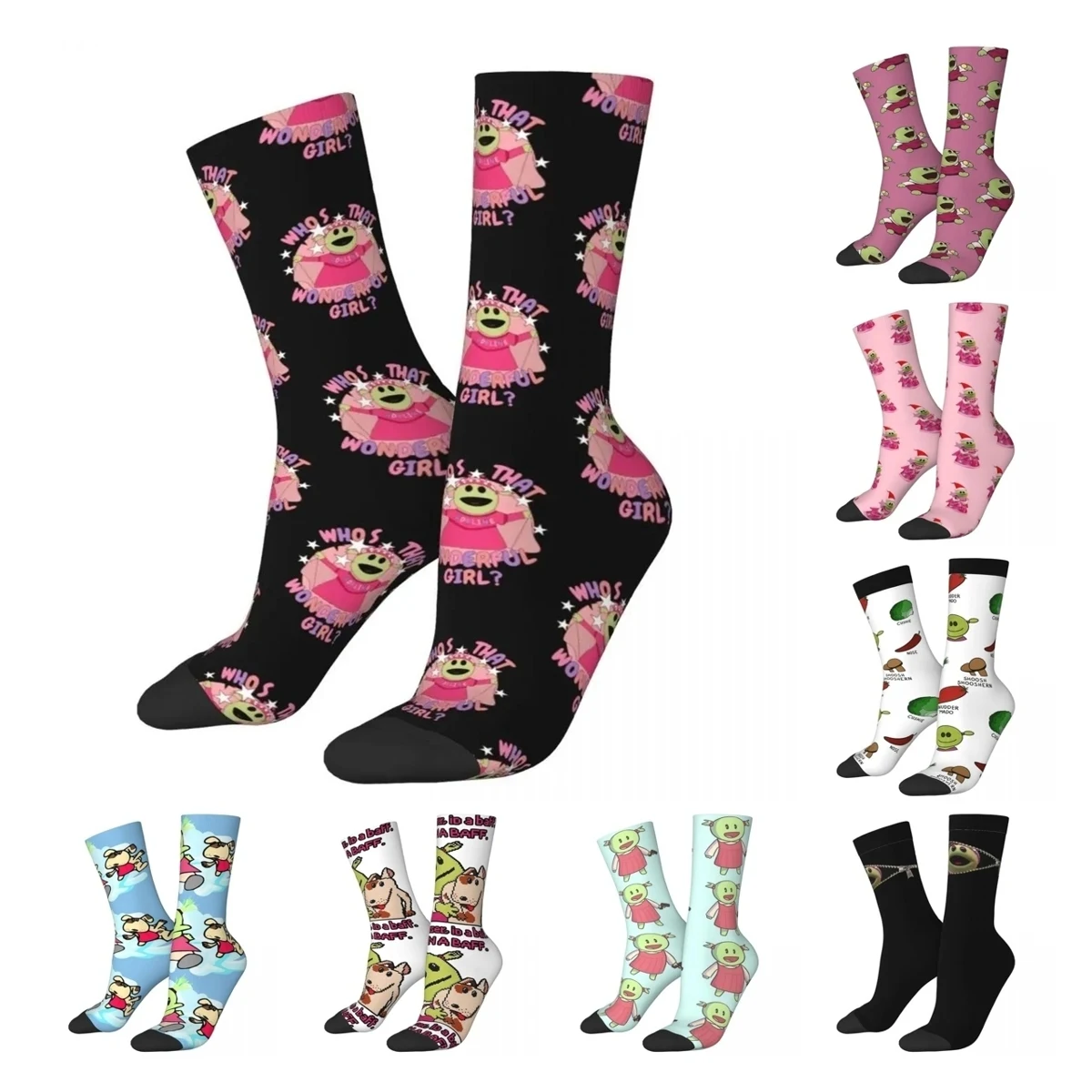 Chaussettes Nanalan Princess Meme pour hommes et femmes, polyester, décontracté, monstre de dessin animé, hip hop, printemps, été, automne, hiver, cadeau