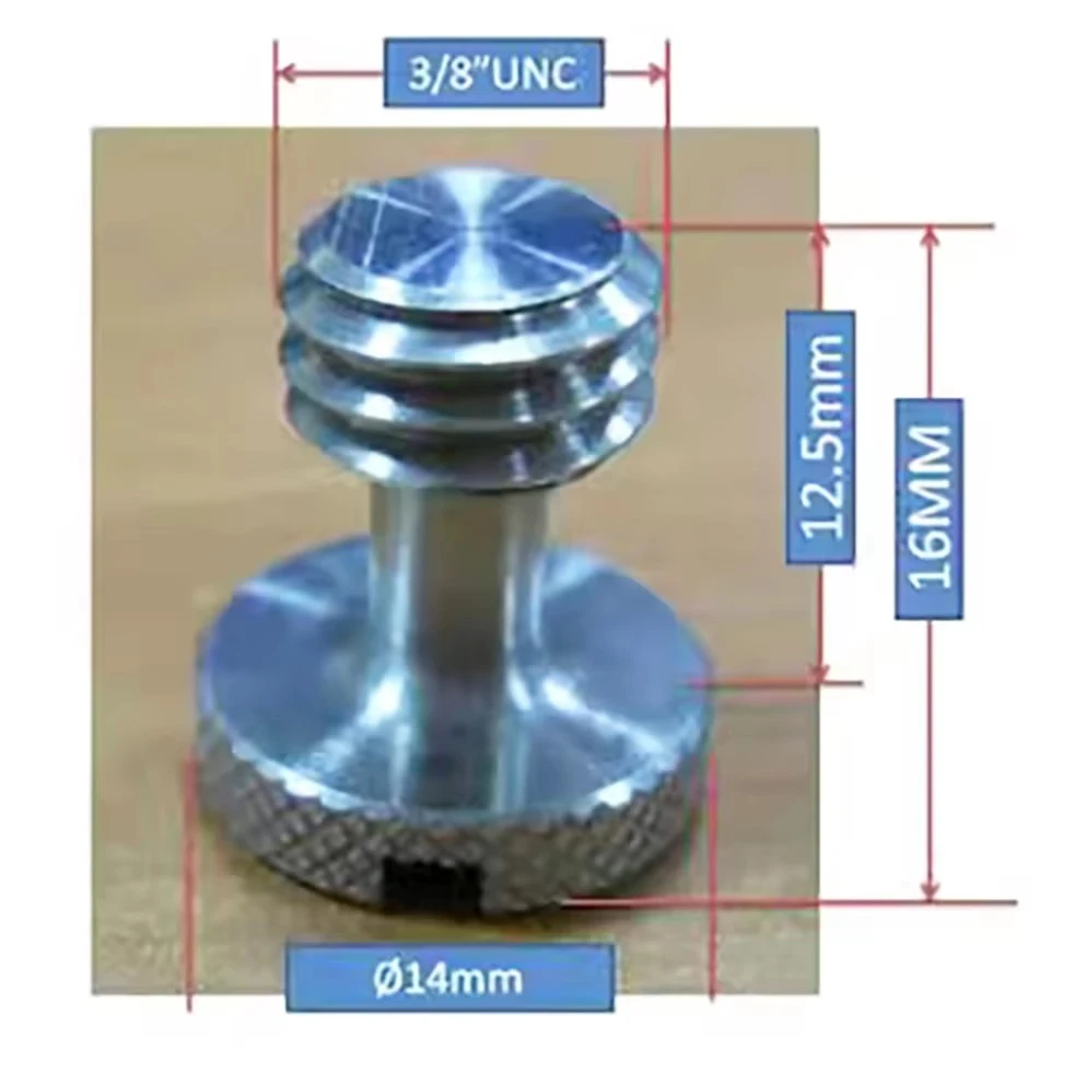 three Steel long 3/8"-16 camera screws for tripod and Quick Release camera tripod camera, 3/8 screws  (pack of 3), 3/8-16 screws