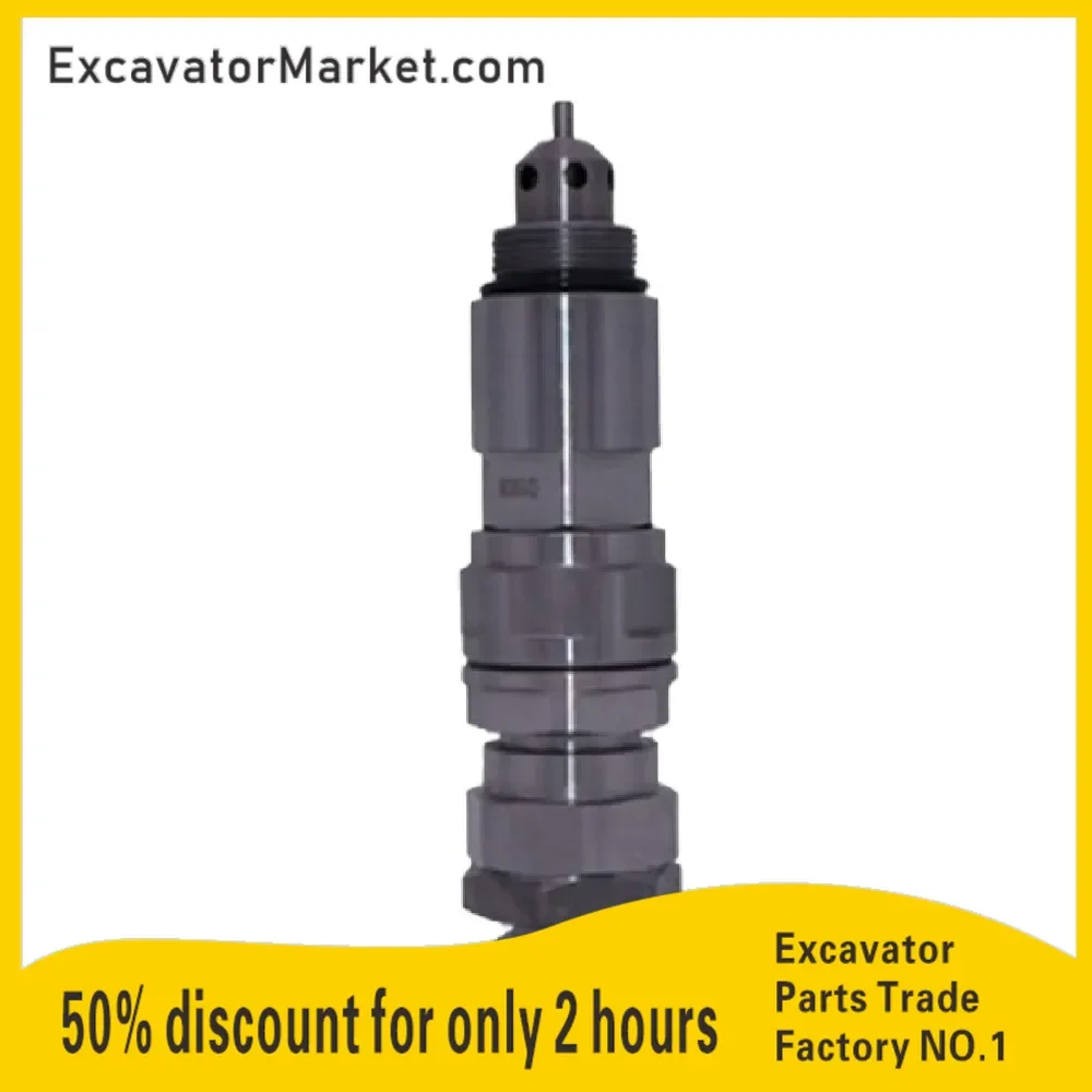 

723-90-76101 Excavator PC200-6 Valve Parts Hydraulic Pressure Relief Valve Main Relief Valve Control