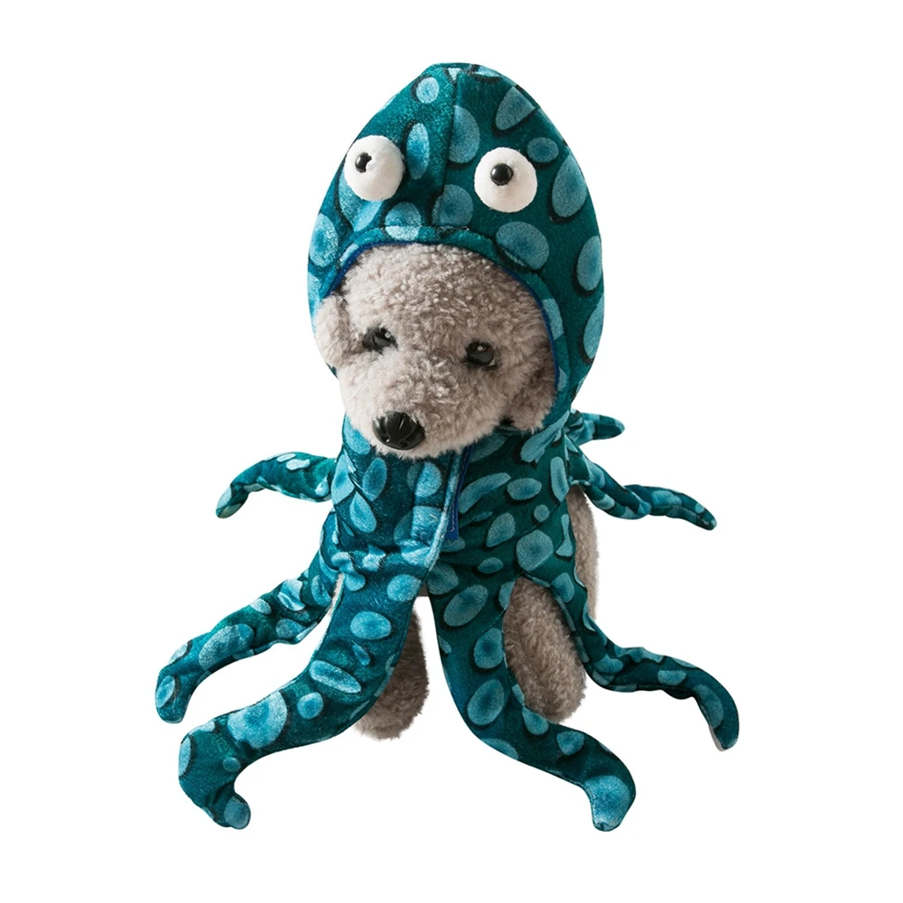 Funny Dog Cat Costumes Octopus Clothes Kitty Kitten Octopus Halloween Costume Puppy Suits Dressing up Party Clothes for Cats