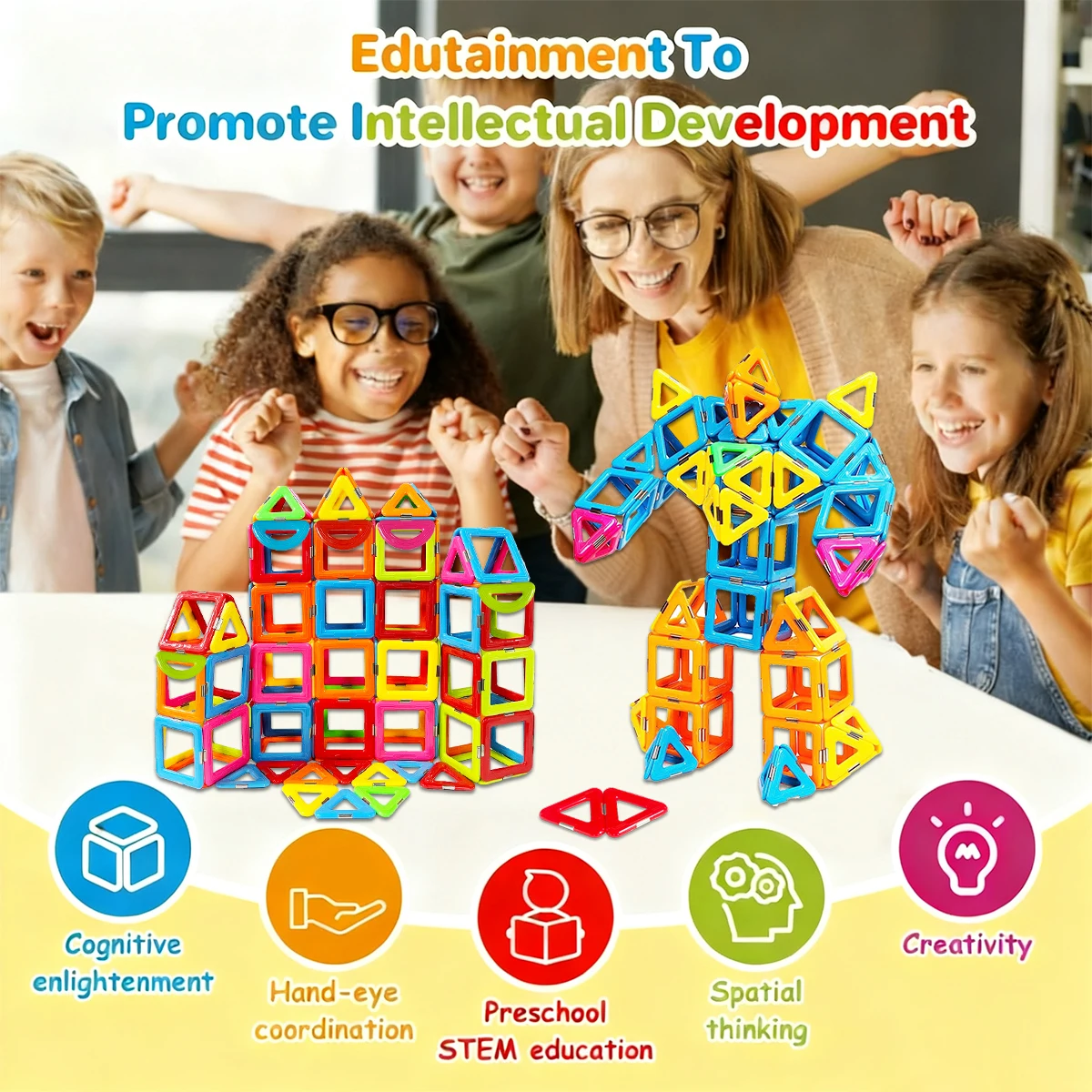 44/74/98 Uds. Bloques de construcción magnéticos 2D/3D DIY juguetes magnéticos para niños juego de construcción de diseñador regalos de cumpleaños para niños Juguetes